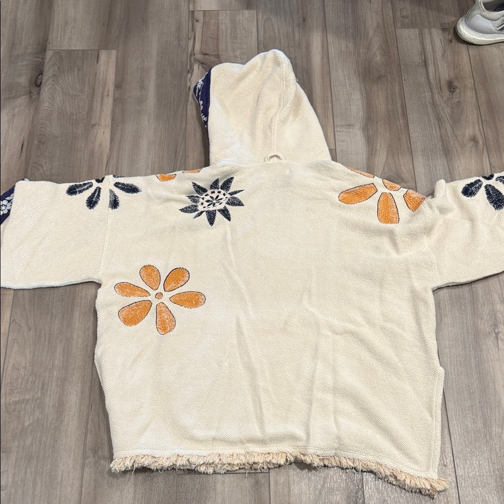 Free People Shoreline Cotton Terry Hooded Pullover Swearshirt. New without tags - Picture 14 of 16